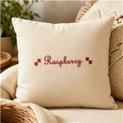 label quick stitch machine embroidery - Raspberry Label perfect for kitchen aprons