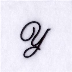 Script Y - 4x4 script quick stitch machine embroidery design for reusable tote bags