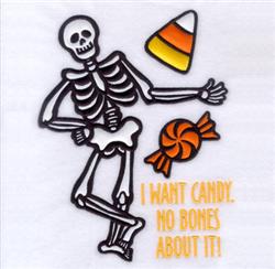 Skeleton - skull applique machine embroidery design perfect for Party Decorations