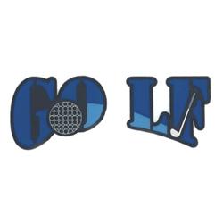 beginner-friendly golf applique machine embroidery pattern - Split Front Golf for decorative pillow covers