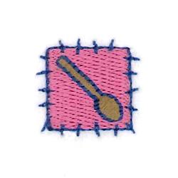 Spoon Patch - 4x4 patch quick stitch machine embroidery design perfect for Chef Hats
