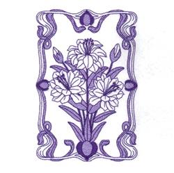 Spring Bloom - 5x7 bloom detailed machine embroidery design for kitchen tea towels