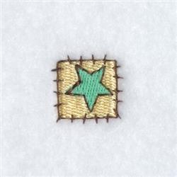 quick stitch star machine embroidery pattern - Star Patch for patchwork quilt blocks