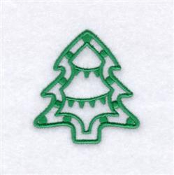 Tree Shape Outlined - 4x4 tree beginner-friendly embroidery design for patchwork quilt blocks
