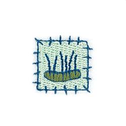 quick stitch patch machine embroidery pattern - Weeds Patch for decorative pillow covers