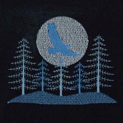 beginner-friendly winter bird machine embroidery pattern - Winter Eagle for reusable tote bags
