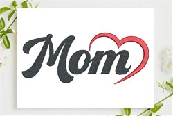 ♡maa♡ Mom Embroidery Design | EmbroideryDesigns.com