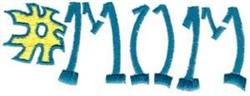 1 Mom - 5x7 mom beginner-friendly machine embroidery design for reusable tote bags