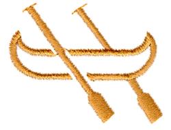 canoe quick stitch machine digital embroidery - Abstract Canoe perfect for Hats
