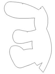 Abstract shape with clean, curved lines and an open center, designed in a simple line style, perfect for minimalist decor.