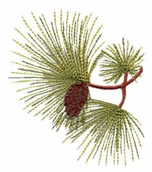 Alabama - Longleaf Pine - 4x4 tree beginner-friendly embroidery design for kitchen tea towels
