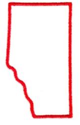 quick stitch outline machine embroidery pattern - Alberta Outline for reusable tote bags