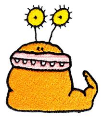 detailed monster machine embroidery pattern - Alien Blob perfect for reusable tote bags
