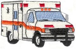 detailed ambulance machine embroidery pattern - Ambulance for patchwork quilt blocks