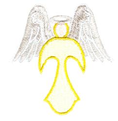 Angel - 4x4 angel detailed machine embroidery design perfect for festive table runners