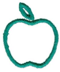 leaf quick stitch machine embroidery - Apple Outline for decorative pillow covers