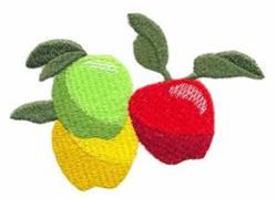 leaf beginner-friendly machine embroidery - Apple Trio for decorative wall hangings