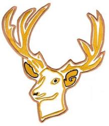 reindeer applique machine embroidery - Applique Deer Head perfect for kitchen aprons