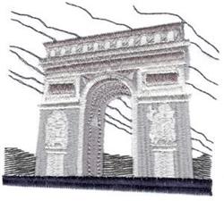 detailed triomphe machine embroidery pattern - Arc de Triomphe for Heraldic displays