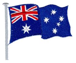 flag detailed machine embroidery - Australian Flag perfect for patchwork quilt blocks