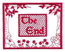 fairy redwork machine embroidery - Back Cover perfect for patchwork quilt blocks