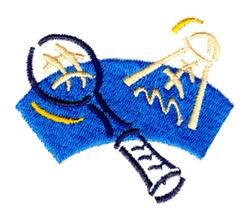 beginner-friendly set machine embroidery pattern - Badminton Set for reusable tote bags
