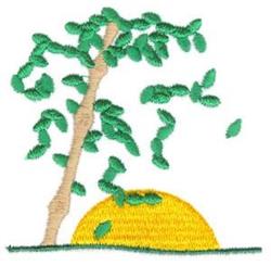 leaf beginner-friendly machine embroidery - Bamboo Sunset for patchwork quilt blocks