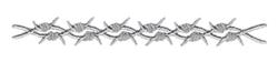 Barbed Band - 5x7 band beginner-friendly machine embroidery design for Wall Art