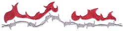 tattoo detailed machine embroidery - Barbed Wire Tattoo for decorative pillow covers