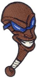 detailed bat machine embroidery pattern - Baseball Bat Face for Sports Jerseys
