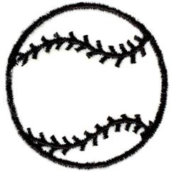 quick stitch outline machine embroidery pattern - Baseball Outline for Baseball Caps