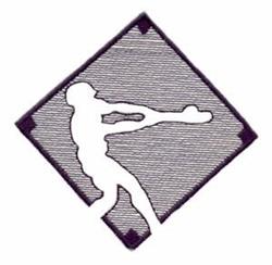 bat beginner-friendly machine embroidery - Baseball Player for decorative pillow covers