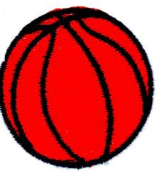 beginner-friendly basketball machine embroidery pattern - Basketball for decorative pillow covers