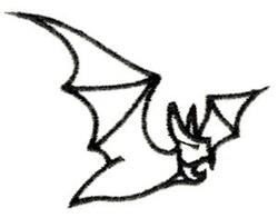 bat quick stitch machine embroidery - Bat Outline perfect for Outdoor Apparel