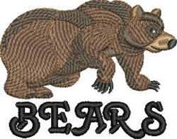 detailed bear machine embroidery pattern - Bear Masoct for decorative pillow covers
