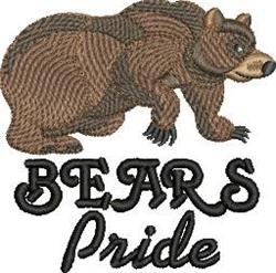 Realistic bear in shades of brown with detailed fur texture, featuring bold black text 'BEARS Pride' below.