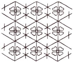 Beehive Sashiko - 4x4 sashiko quick stitch machine embroidery design for kitchen aprons