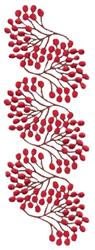detailed winter border machine embroidery pattern - Berry Branches Border for festive table runners