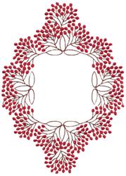 diamond detailed machine embroidery - Berry Branches Diamond for patchwork quilt blocks