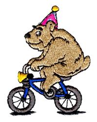 bear beginner-friendly machine embroidery - Bicycle Bear perfect for Picnic Gear