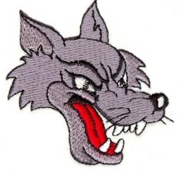 puppy dog beginner-friendly machine embroidery - Big Bad Wolf for patchwork quilt blocks
