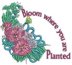 leaf detailed machine embroidery - Bloom Where Planted for decorative pillow covers