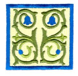 leaf detailed machine embroidery - Bluebell Square perfect for decorative pillow covers
