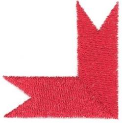 Bold red trim with sharp angles in a minimalist design, perfect for quilting and modern decor.