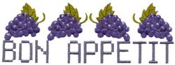 Bon Appetit - 5x7 appetit detailed machine embroidery design perfect for Tablecloths