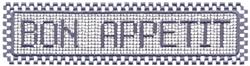 Bon Appetit - 5x7 appetit detailed machine embroidery design for kitchen tea towels