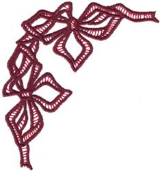 Bow Tie Corner - 4x4 corner detailed machine embroidery design perfect for Headbands