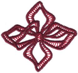 beginner-friendly tie machine embroidery pattern - Bow Tie perfect for Tablecloths