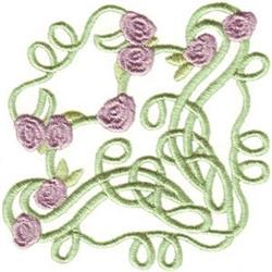 rose detailed machine embroidery - Briar Rose Corner perfect for cute baby onesies