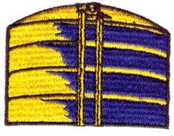 Bright cap with bold yellow and blue stripes outlined in purple, perfect for casual wear.